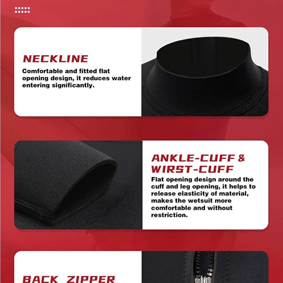 HEVTO Mens Wetsuit - Picture 7 of 11